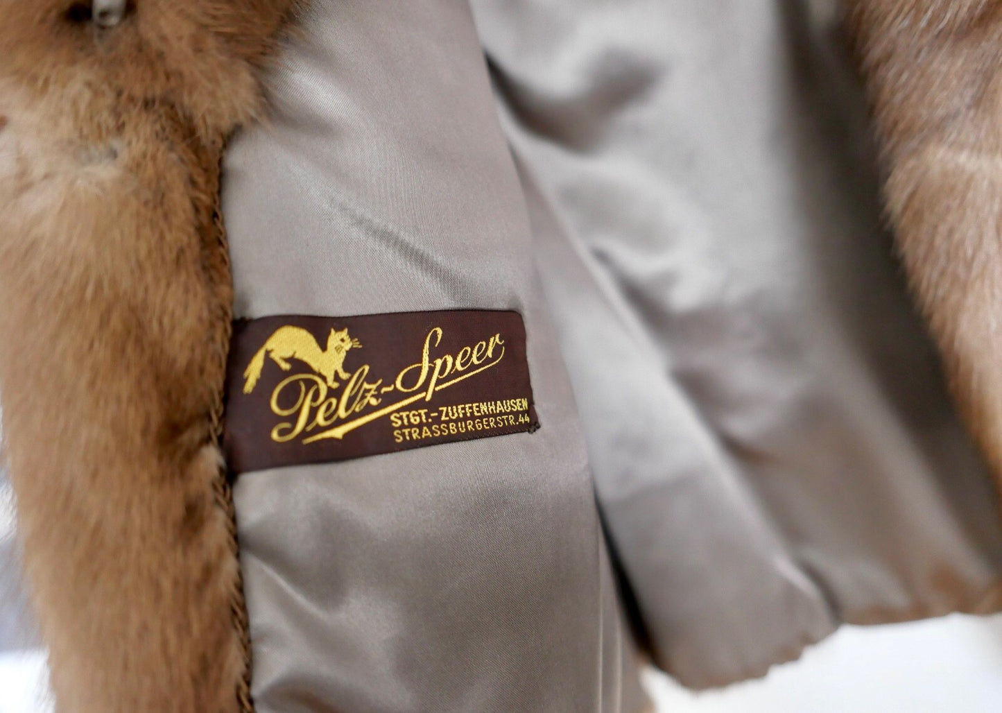 Nerz Pelz Jacke Jäckchen coat braun Größe 38-40