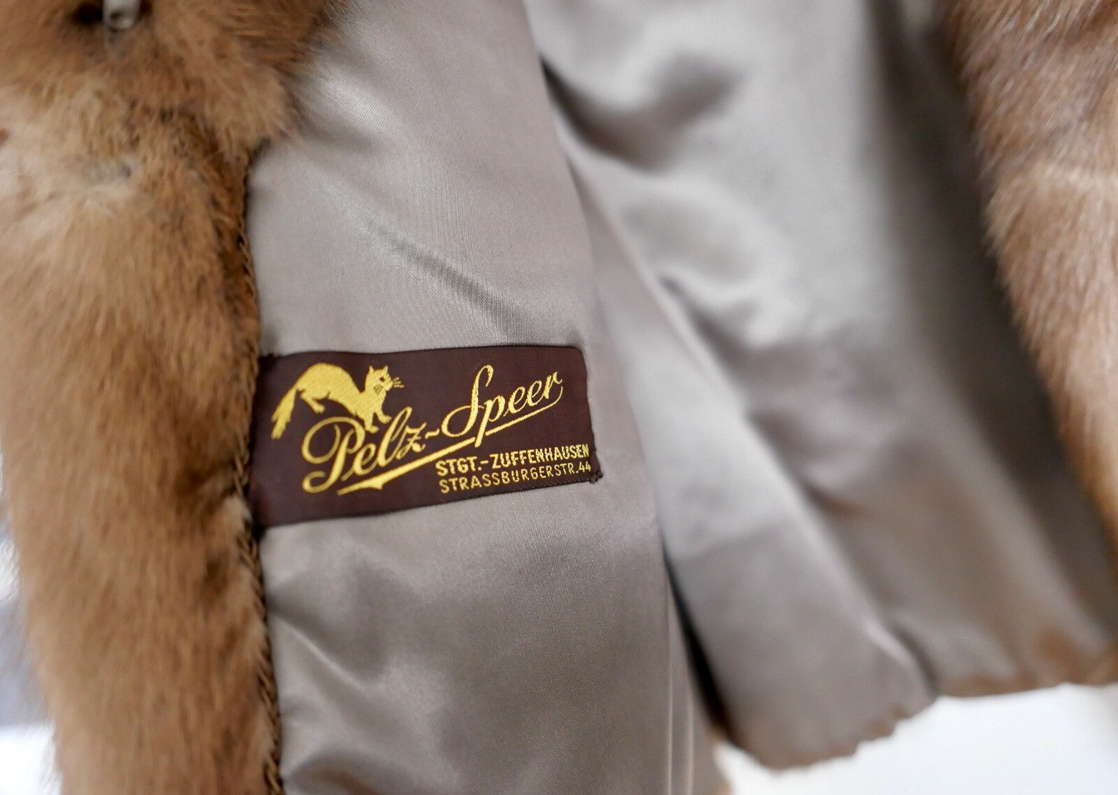 Nerz Pelz Jacke Jäckchen coat braun Größe 38-40