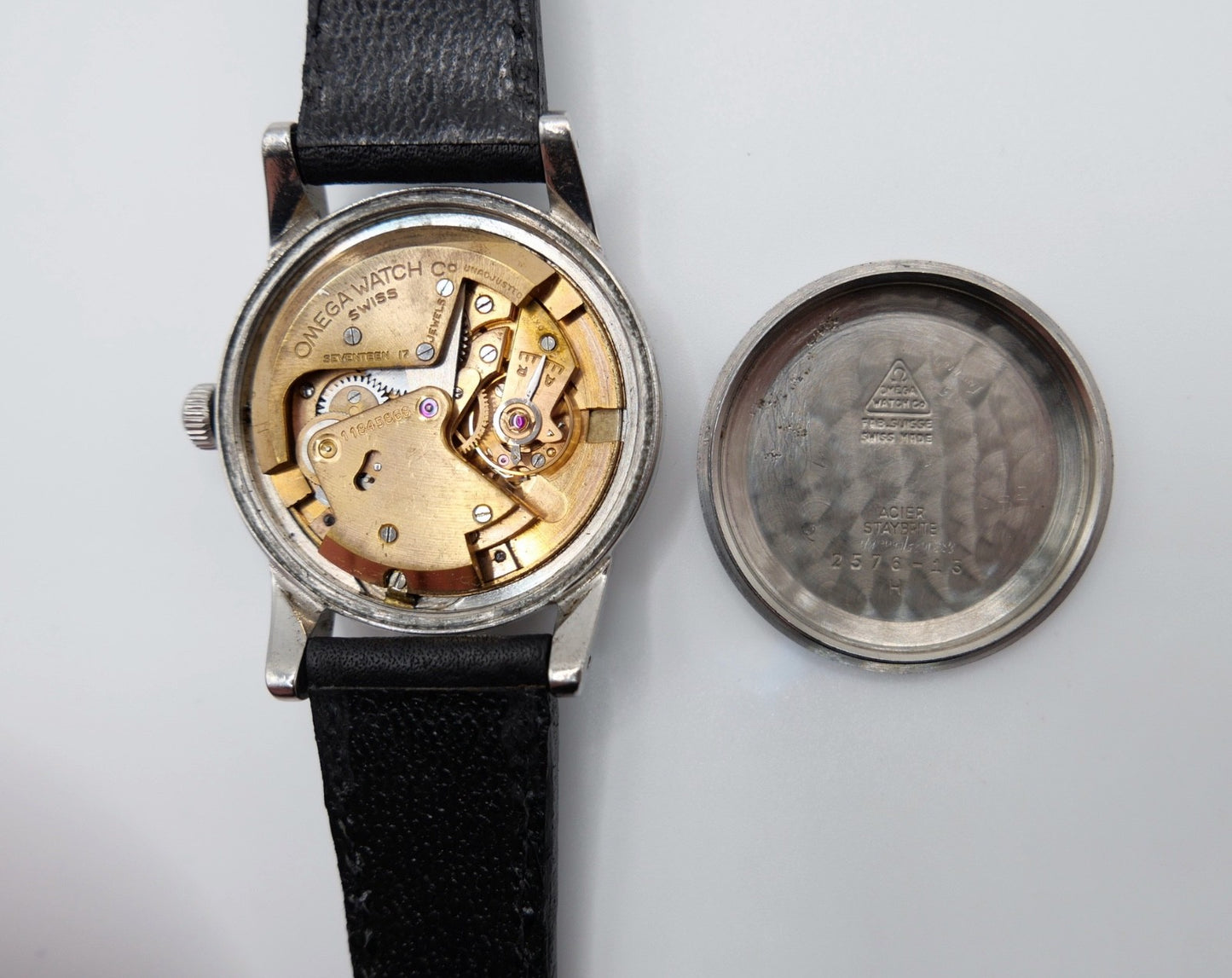 Omega Automatic Vintage Herrenarmbanduhr Ref. 2576-13 Kal. 342 Stahl Bumper 50er