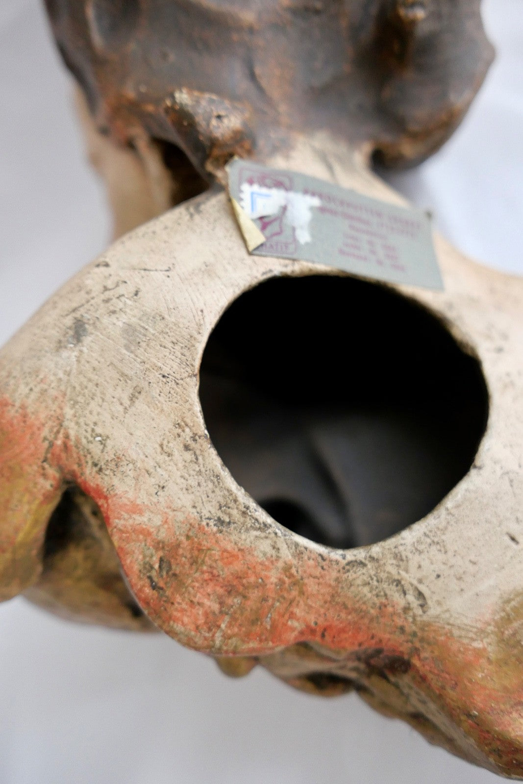 Großer Engelkopf farbig Puttenkopf Putti aus Achatit nach Ignaz Günther