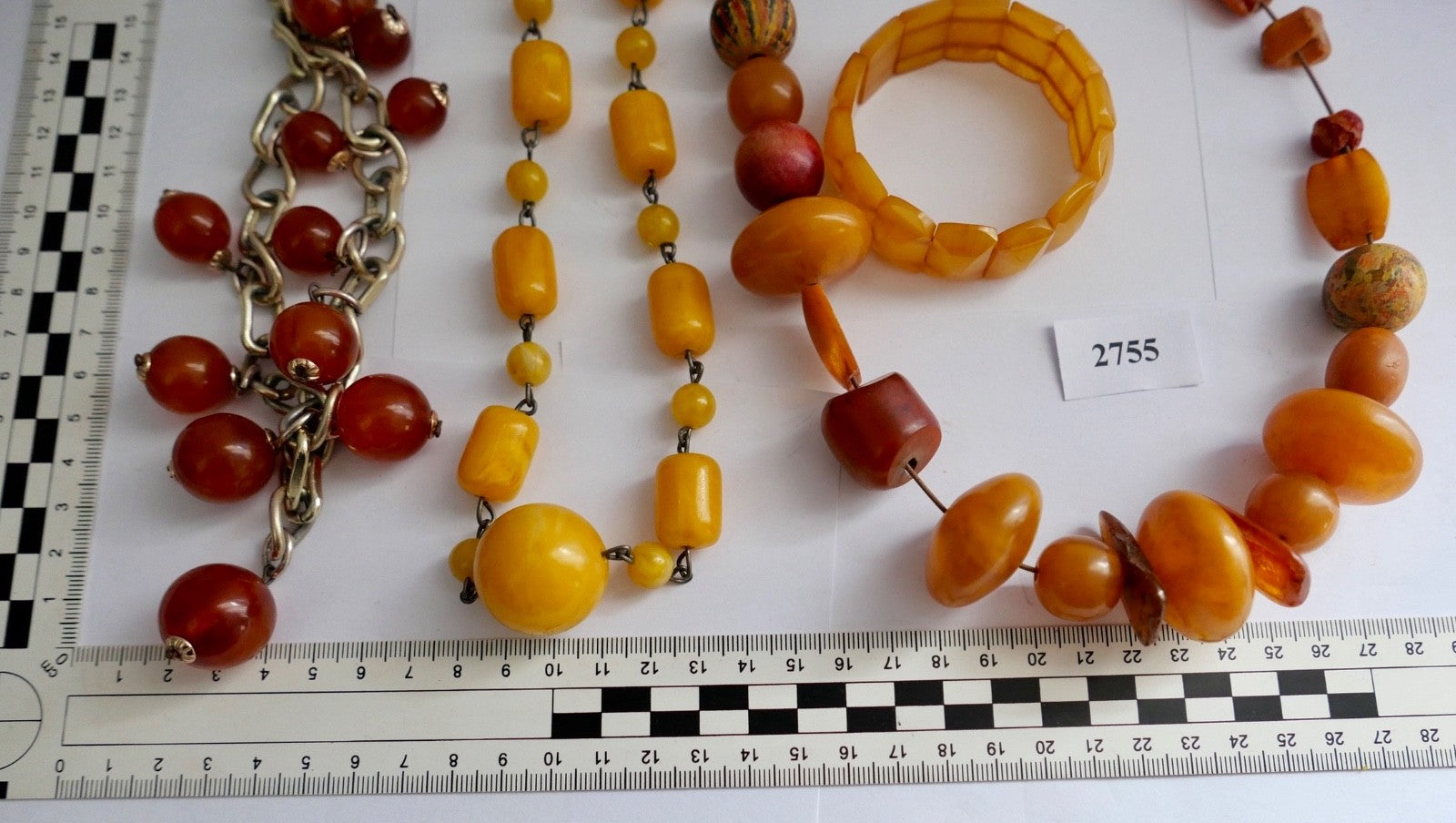Konvolut Bernstein Imitat Modeschmuck Harz Ketten Armband Konvolut