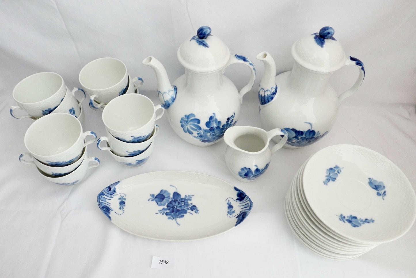 30 Tlg ROYAL COPENHAGEN " Blaue Blume " Kaffee Service Porzellan Teller Tassen