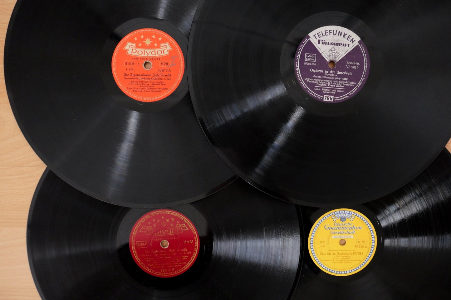 Konvolut 31 Schellackplatten Klassik Oper Operette Tanzmusik Deutsche 30cm 12"