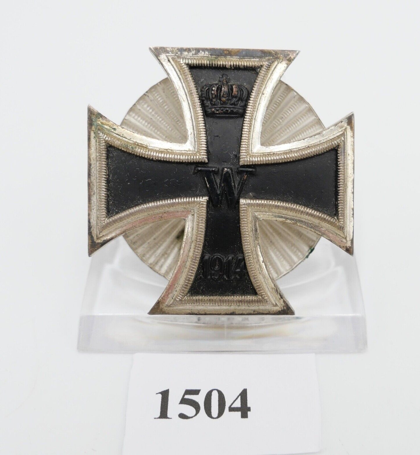 Eisernes Kreuz EK1 1914 Deutsches Reich 1. WK an Schraubscheibe 1. Klasse