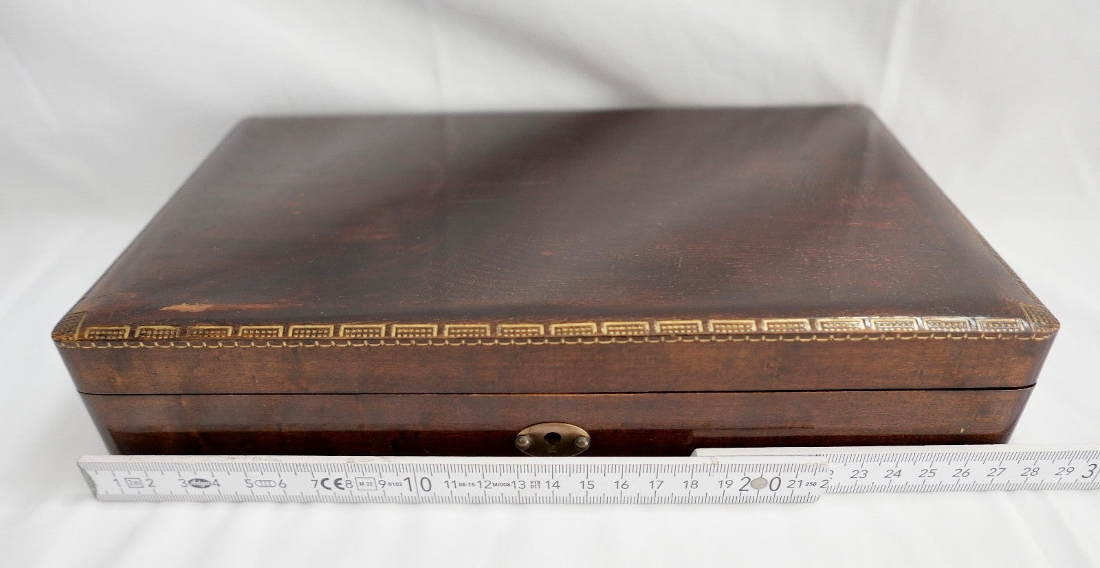 alte antike Schatulle Holzkassette Kartenspiel Holzkästchen Kartenaufbewahrung