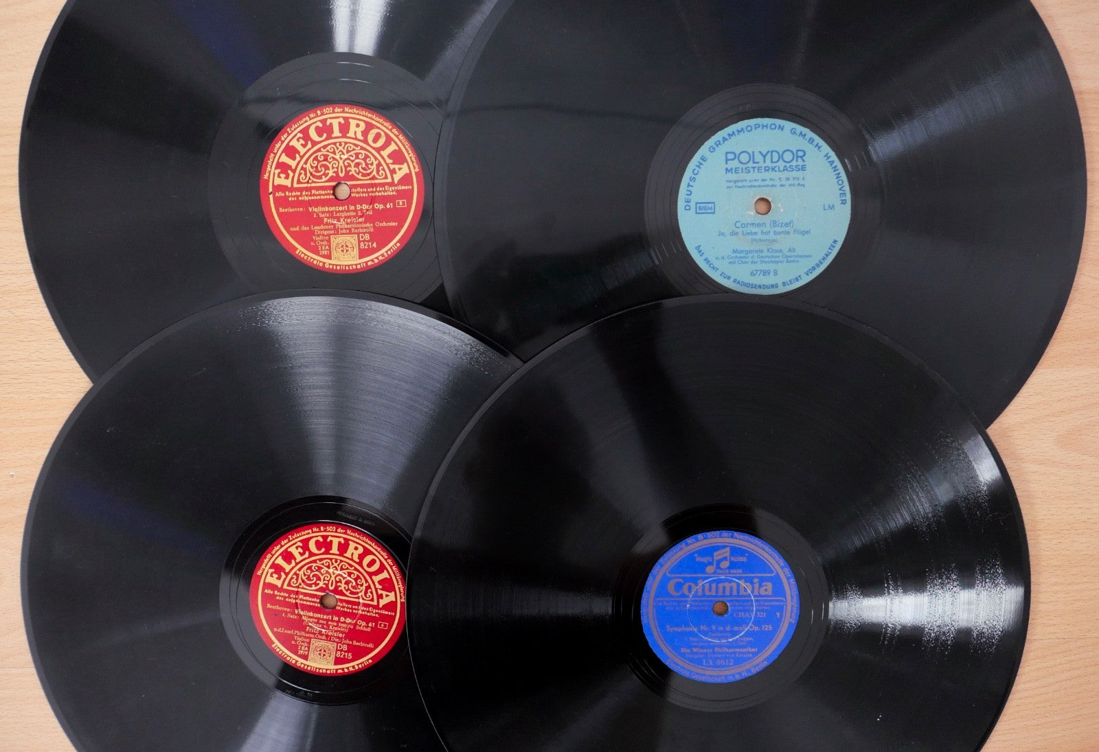 Konvolut 31 Schellackplatten Klassik Oper Operette Tanzmusik Deutsche 30cm 12"