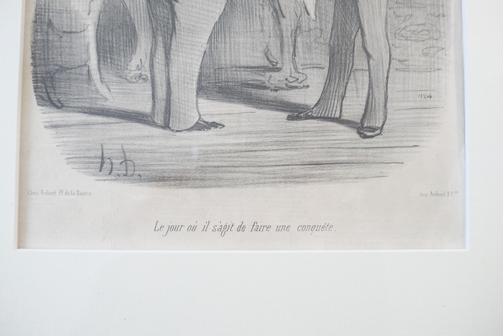Honoré Daumier Lithographie 1847 Le Charivari Les Bons Bourgeois gerahmt N° 28