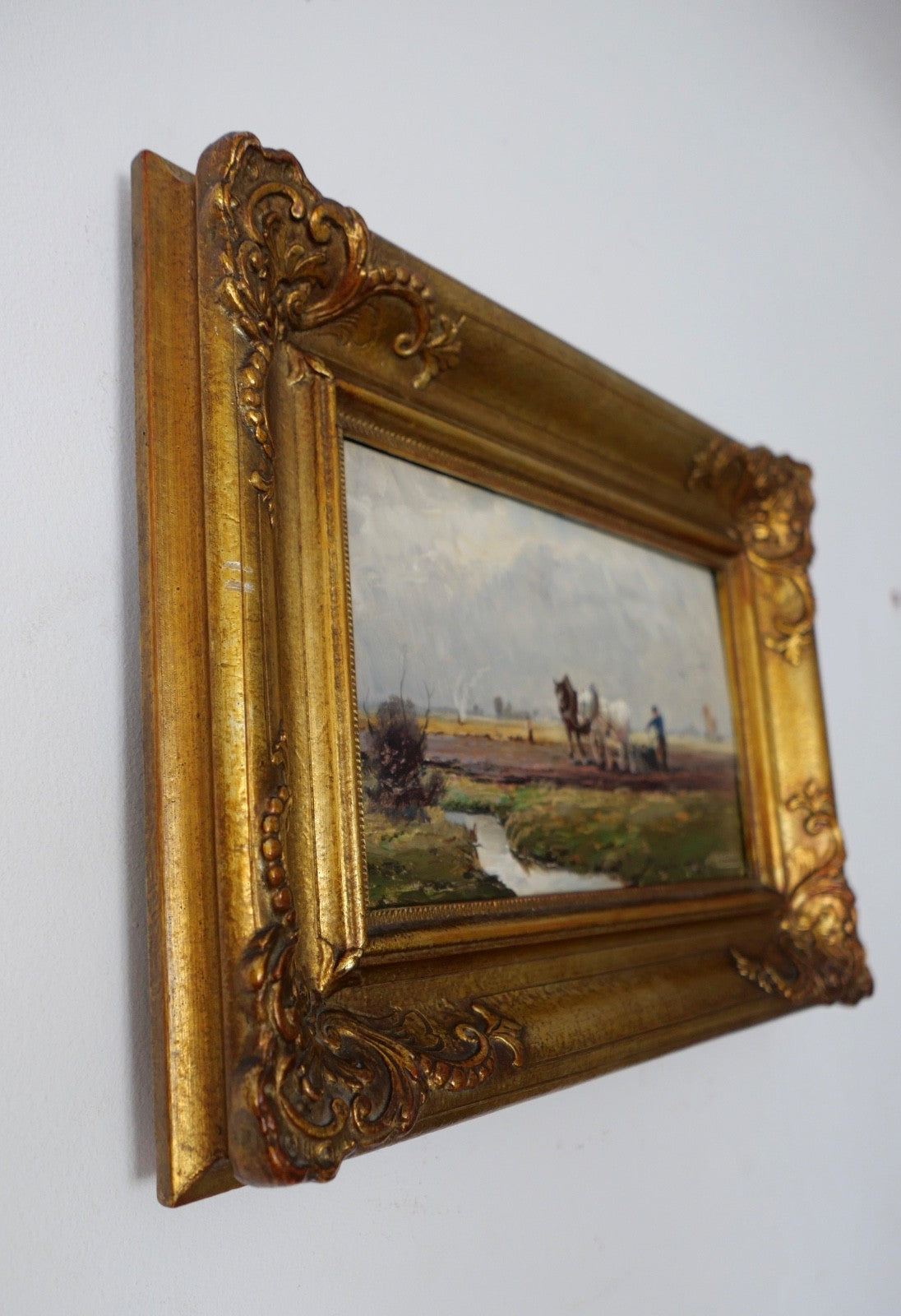 kleines Ölgemälde auf Holz JOSEPH ROLF KNOBLOCH München 45x33 cm Landschaft 1944