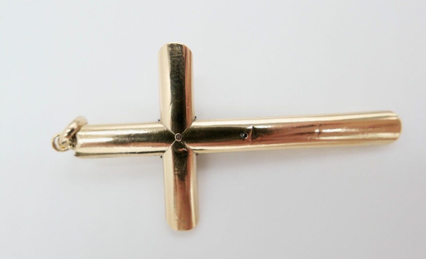 filigraner antiker Kreuzanhänger Kreuz 585 / 14K Rotgold Gold um 1860 