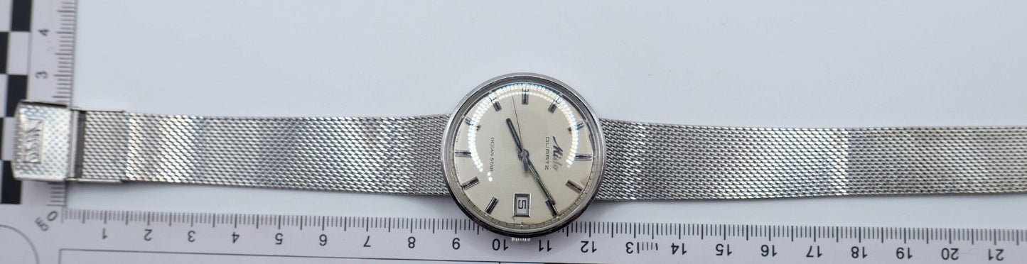 Mido Ocean Star Quartz Herren Uhr 36mm Stahl Datum Swiss Made Ref. 0581
