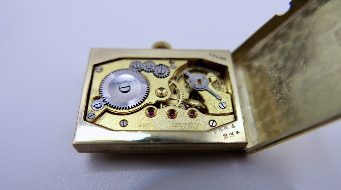 Art Deco 1930er Armbanduhr aus 585  Gelbgold 14K Alpina 863 Herrenuhr