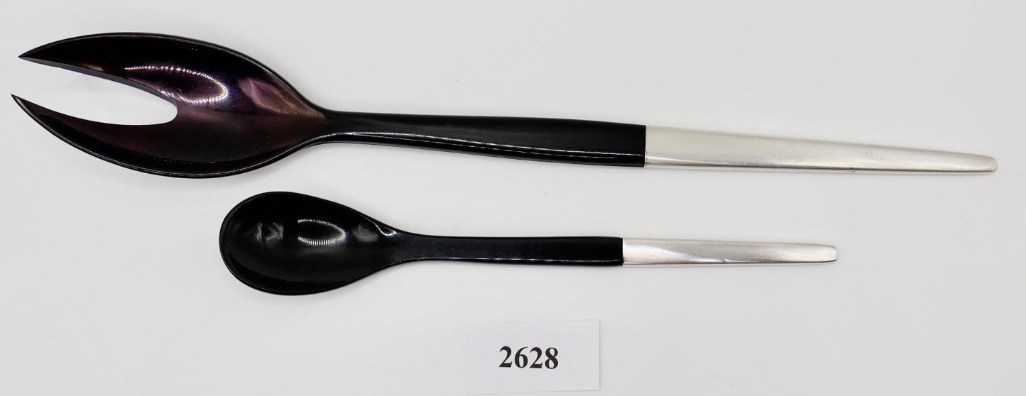 2 Tlg. Hermann Bauer Schwäbisch Gmünd Besteck 925 Silber Acryl Gabel Löffel