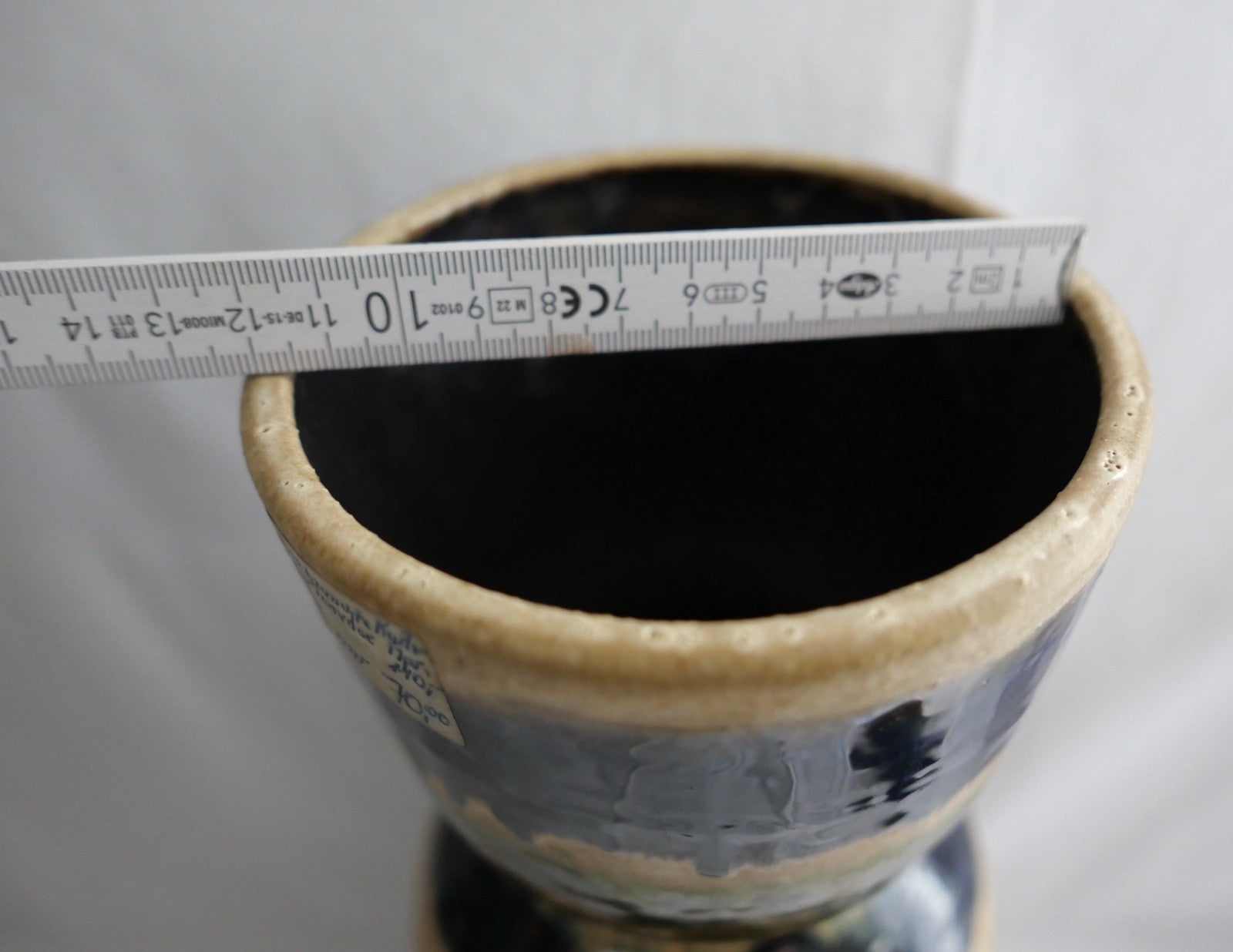 Karlsruher Majolika Vase G/154 Keramik Studiokeramik  Fridegart Glatzle Vintage