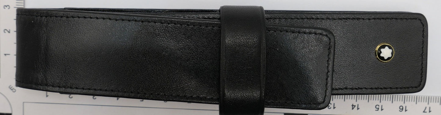 Montblanc schwarzes Leder Etui für Schreibgerät Kugelschreiber Stift Füller