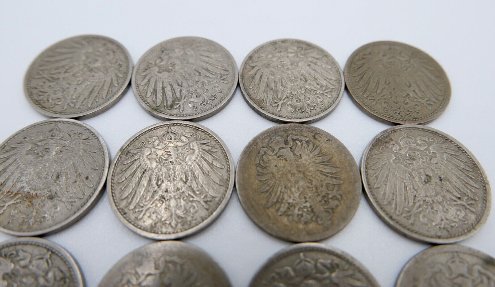 16x 10 Reichspfennig  1875 1876 1896-1913 Jäger J. 4 & 13