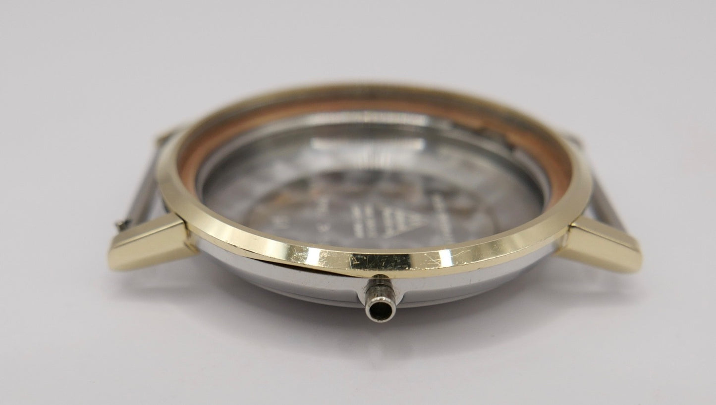 Omega Seamaster 14765 3 SC Gehäuse & Glas Ø 34mm Vergoldet Edelstahl