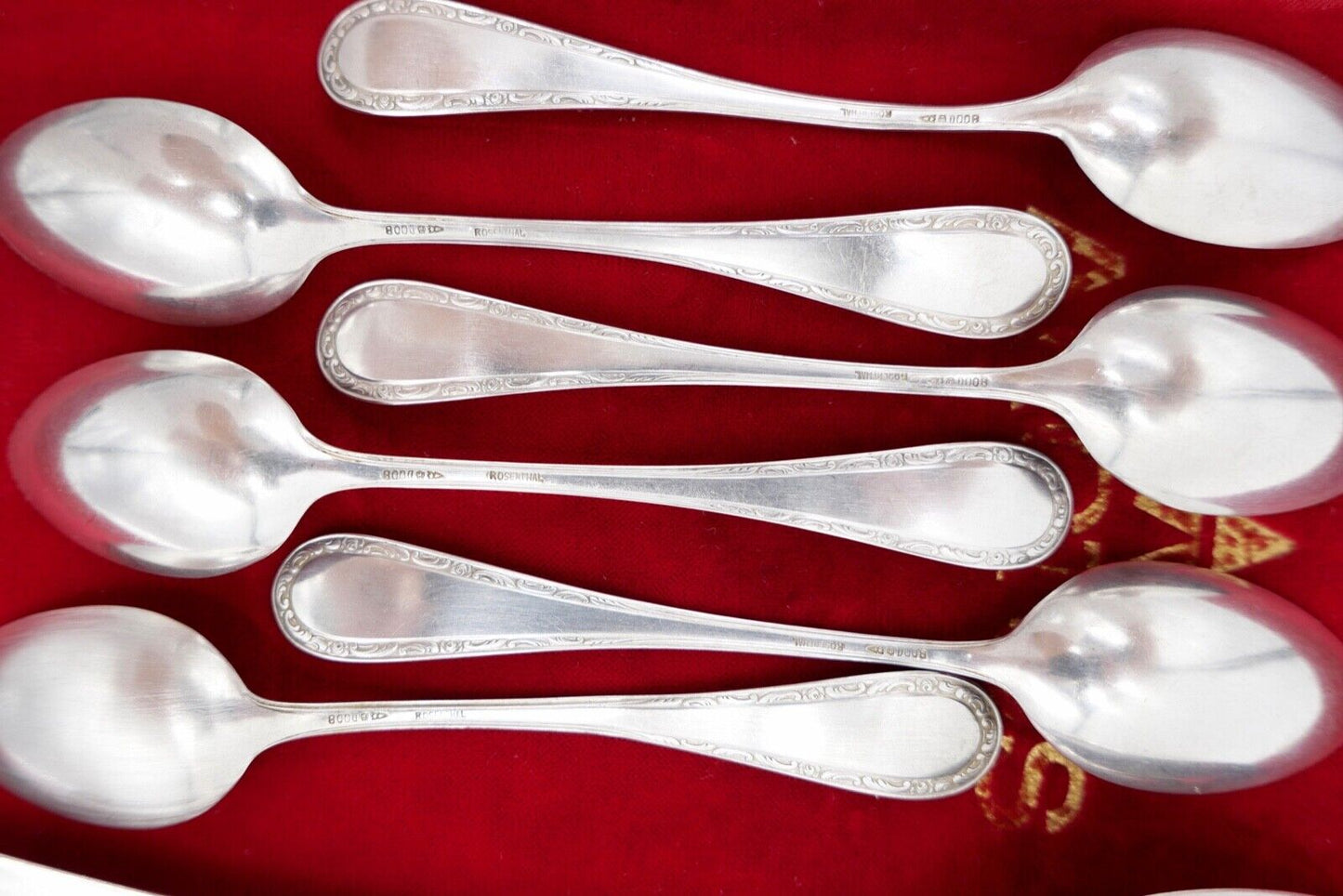 12 teilig Silberbesteck 800 ROSENTHAL Löffel silver Jugendstil cutlery Besteck 