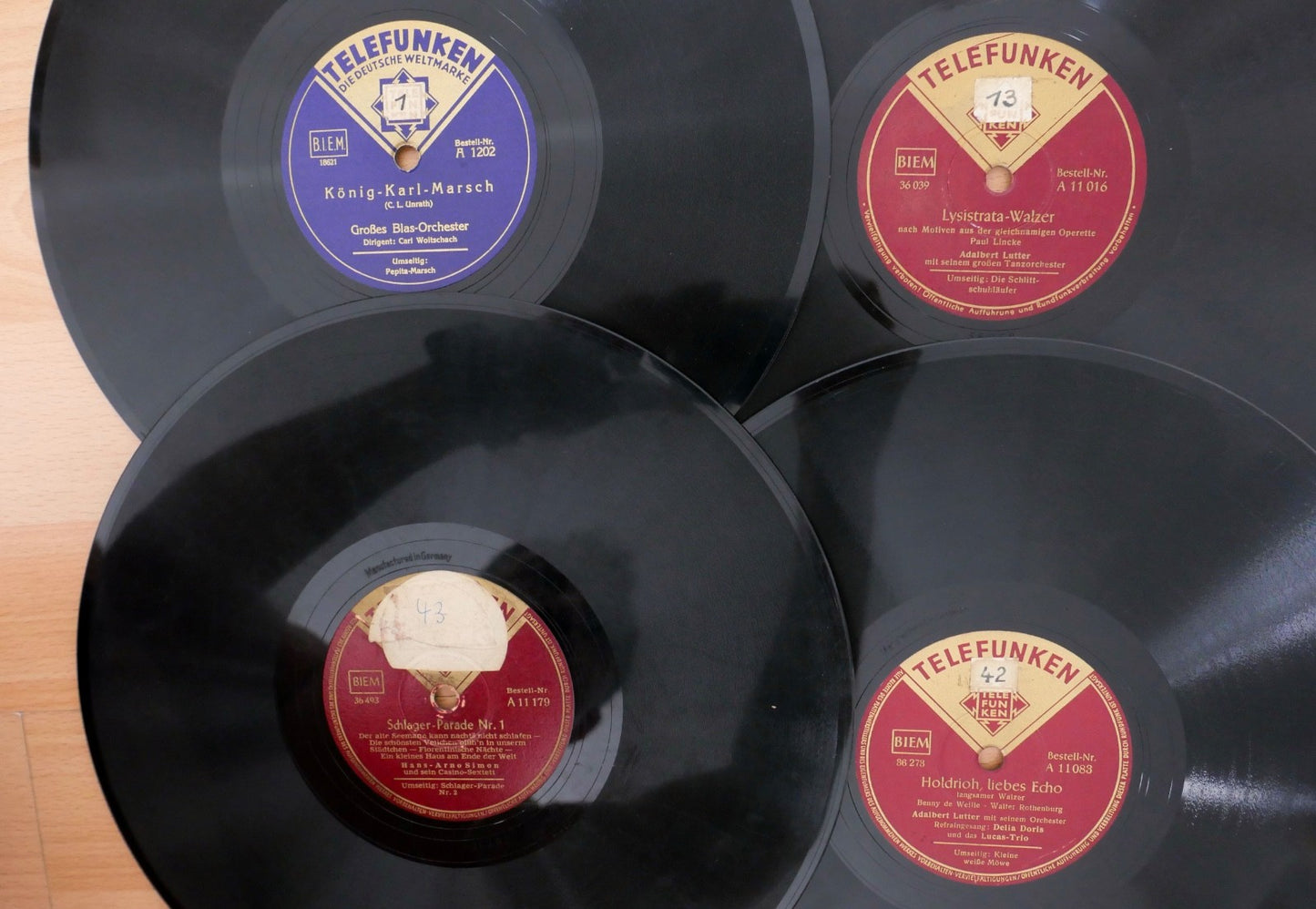 Konvolut Schellackplatten 105 Stk Schlager Operette Weihnacht 25 cm 10" Polydor