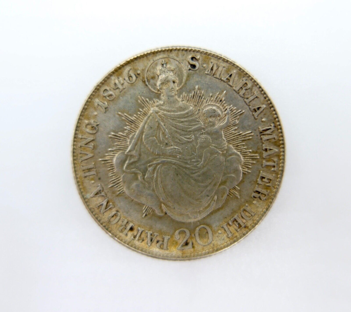 20 Kreuzer 1846 B ÖSTERREICH UNGARN Silber Patrona Ferdinand