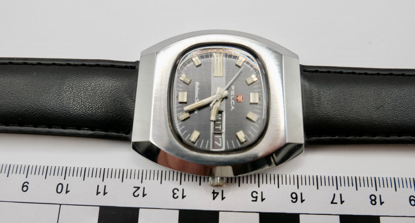 Felca Golden Sands 36000 Automatic Herrenuhr 8133 graues Zifferblatt NEUwertig