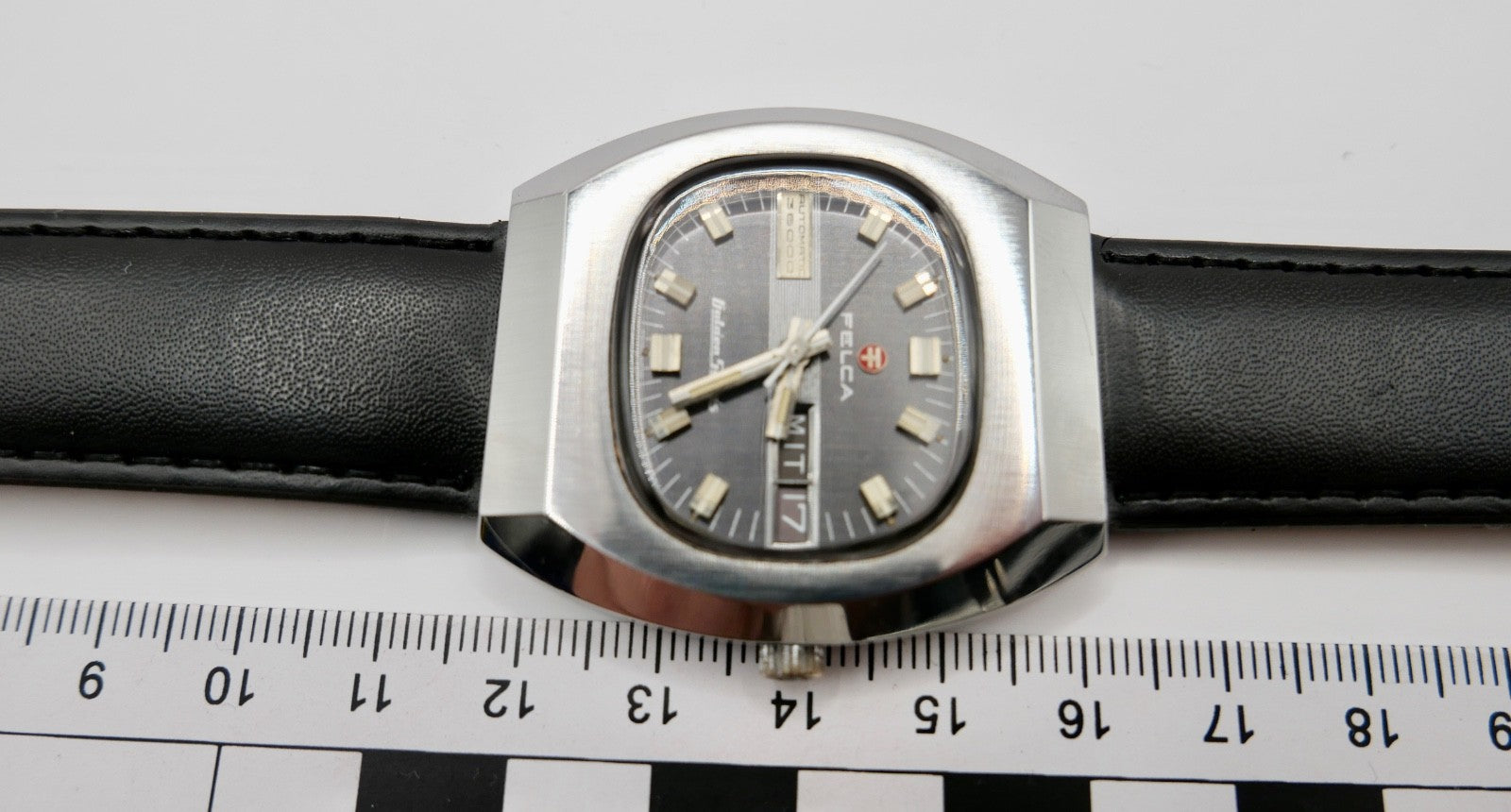 Felca Golden Sands 36000 Automatic Herrenuhr 8133 graues Zifferblatt NEUwertig