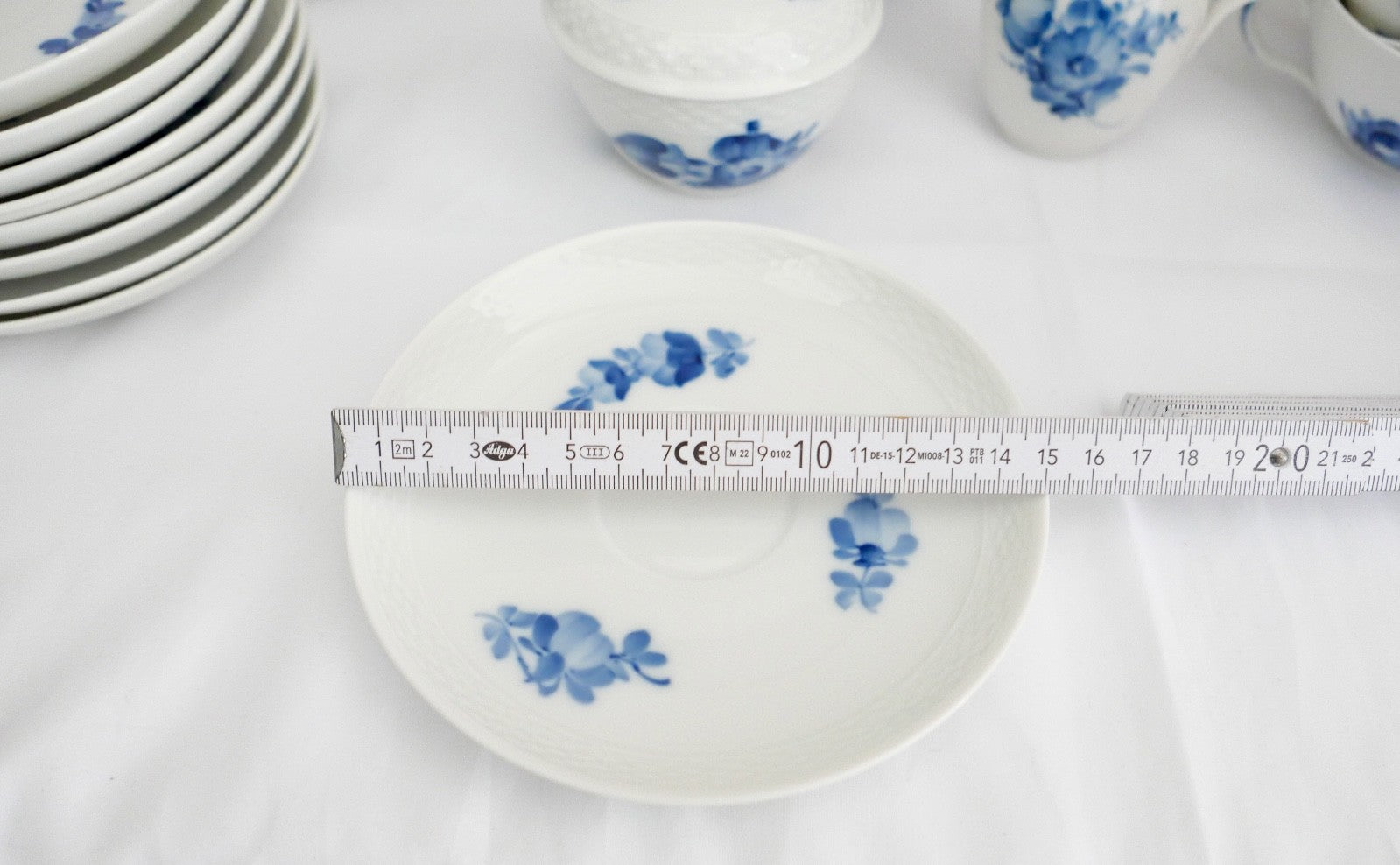 23 Tlg ROYAL COPENHAGEN " Blaue Blume " Tee Service Porzellan Teller Tassen