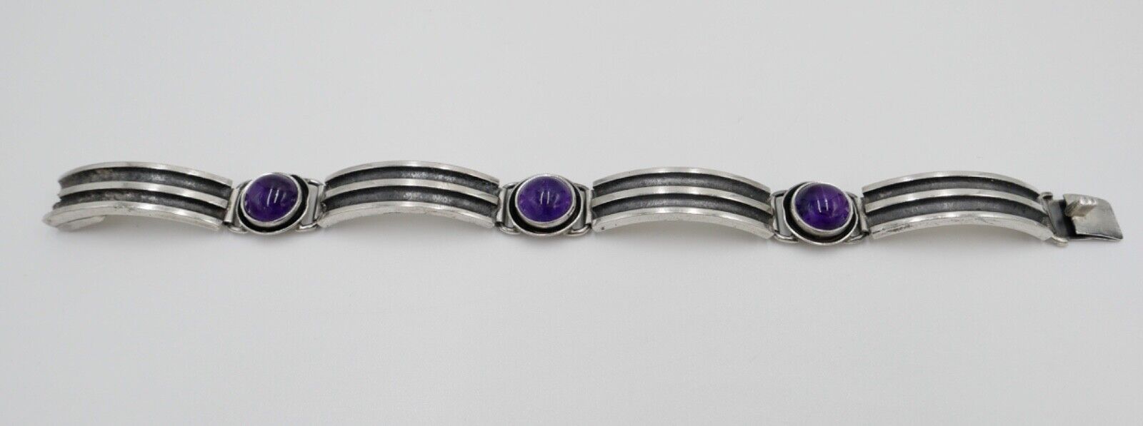 Amethyst 800 Silber Glieder Armband " PERLI "