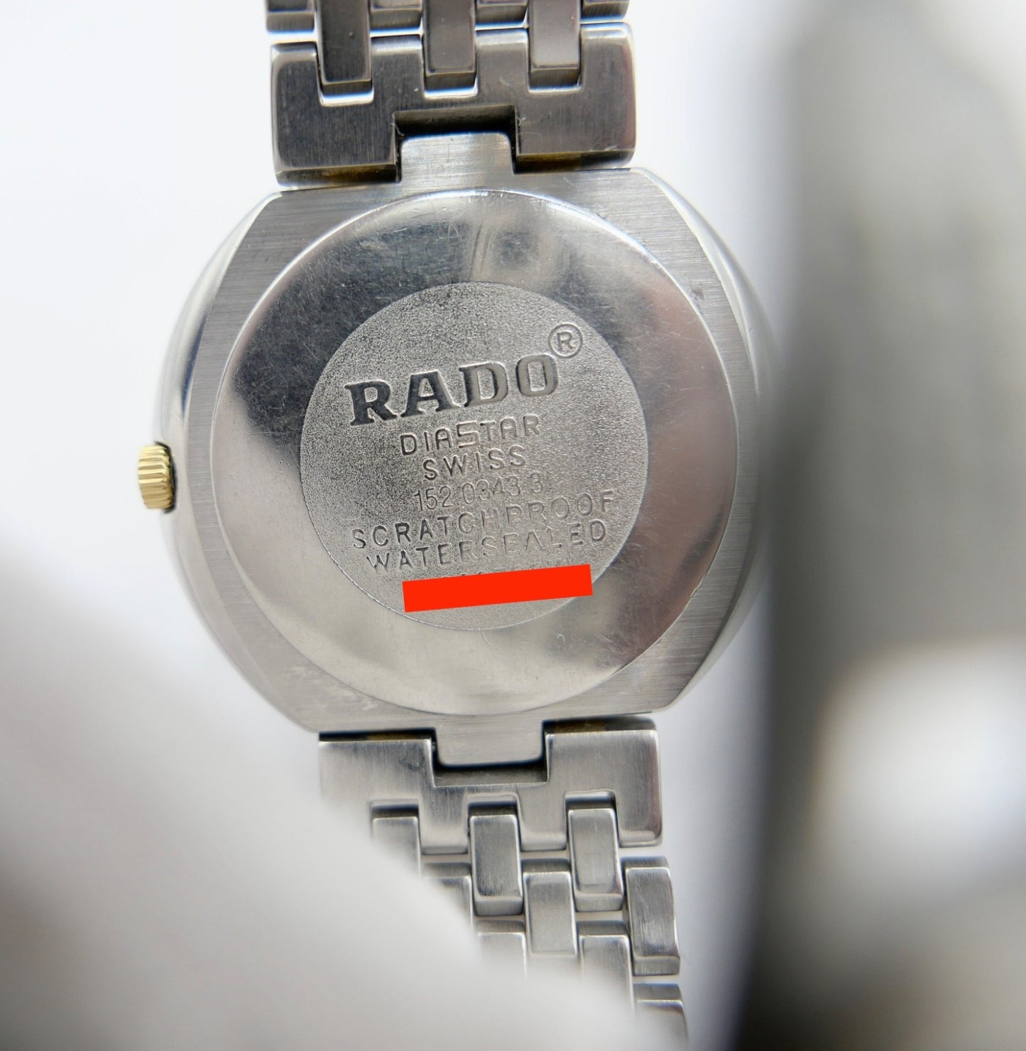 1990er Jahre RADO DIASTAR Armbanduhr Quarz 35mm Bi-Color 152.0343.3 Stahl Gold