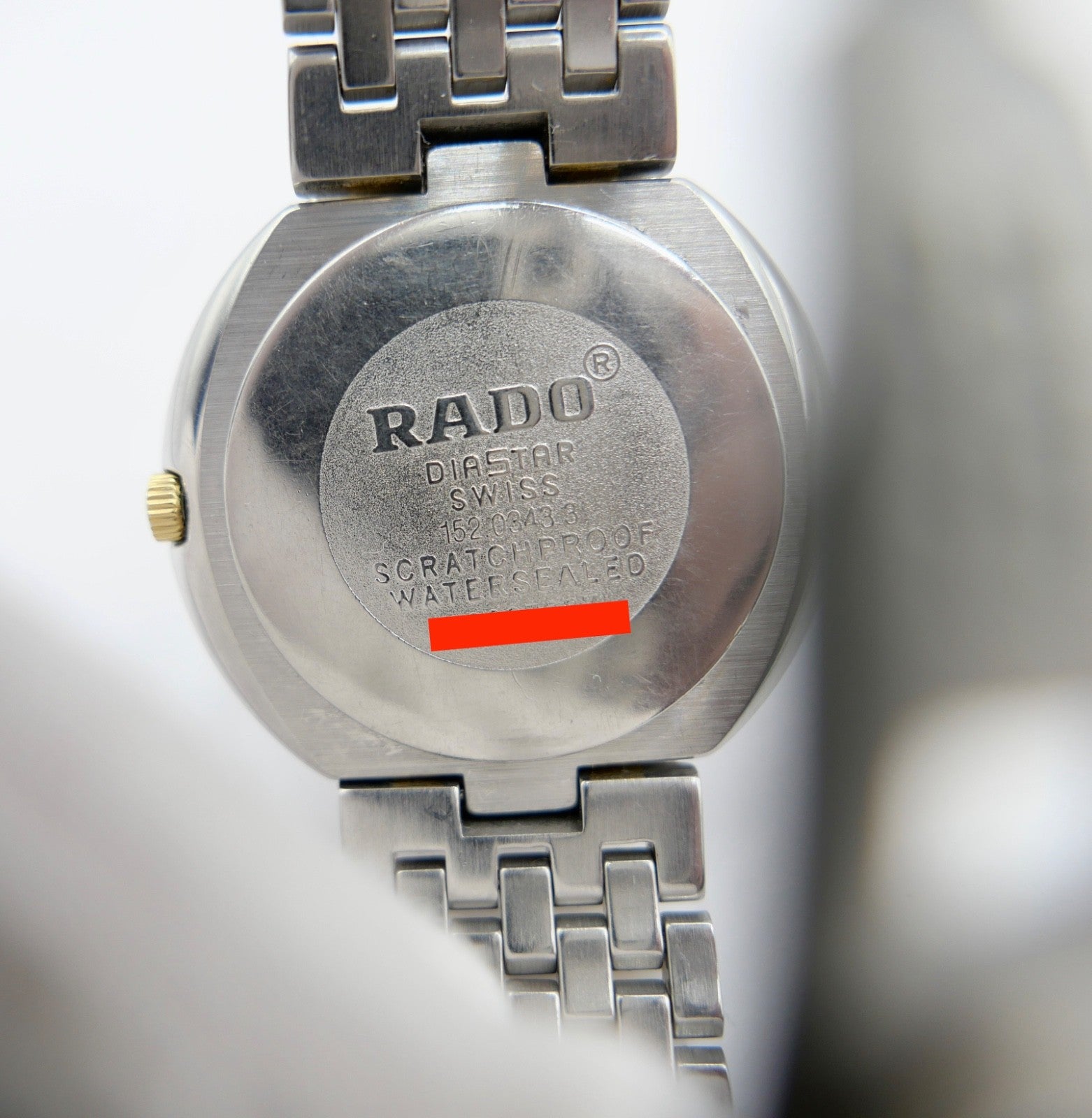 1990er Jahre RADO DIASTAR Armbanduhr Quarz 35mm Bi-Color 152.0343.3 Stahl Gold
