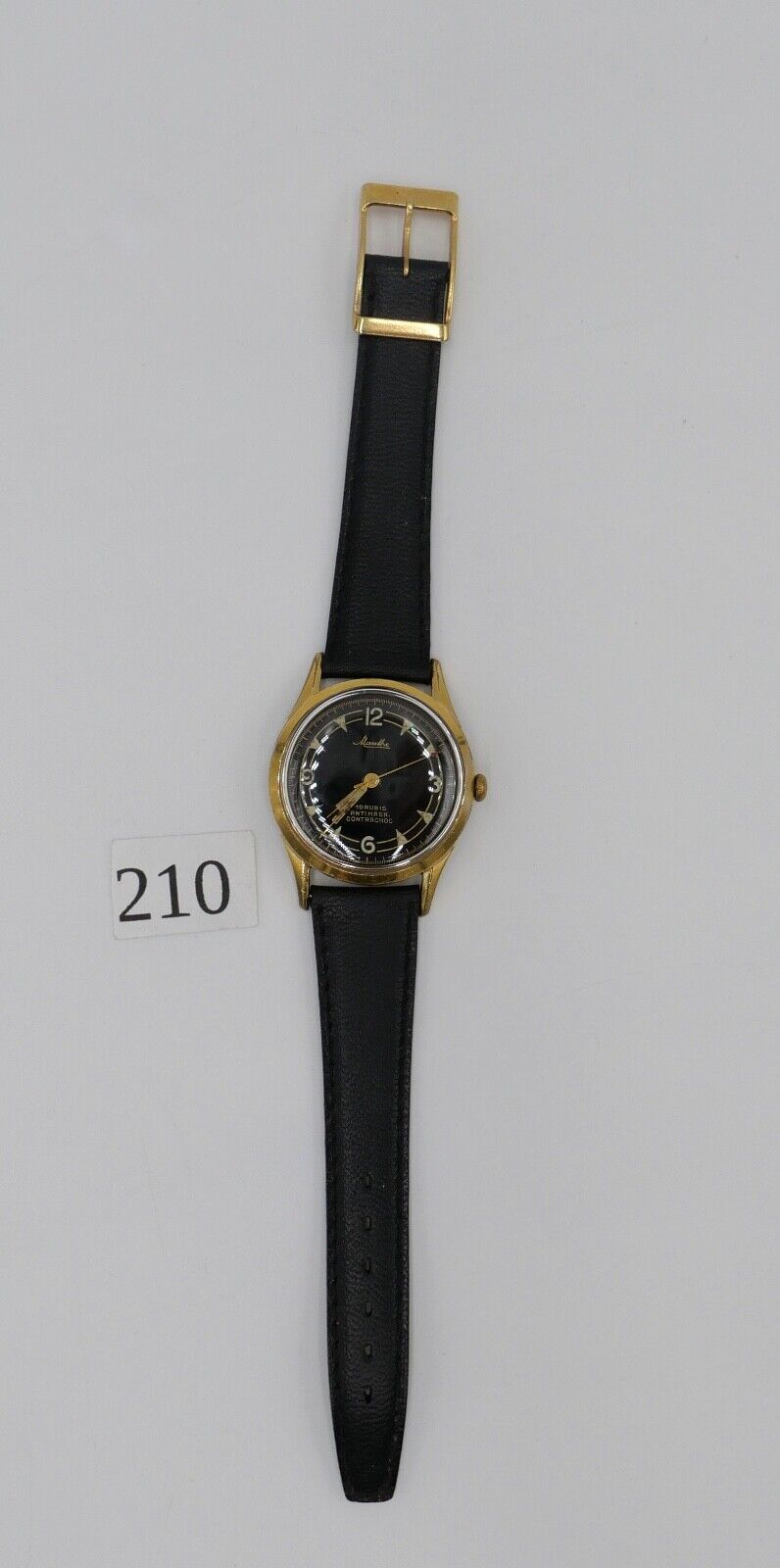 50er Jahre MAUTHE  Contrachoc VW 100000 KM Herrenuhr Handaufzug Cal. 610