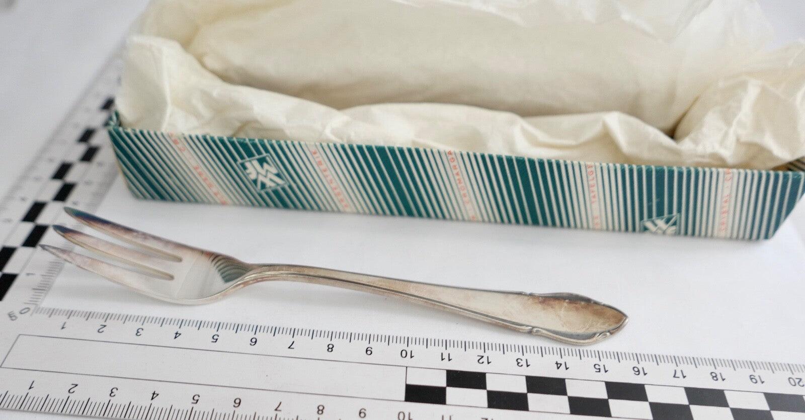 NEU 6 Teile WMF  2900 Kuchen Gabel 90er versilbert 15,7 cm in OVP und UNBENUTZT