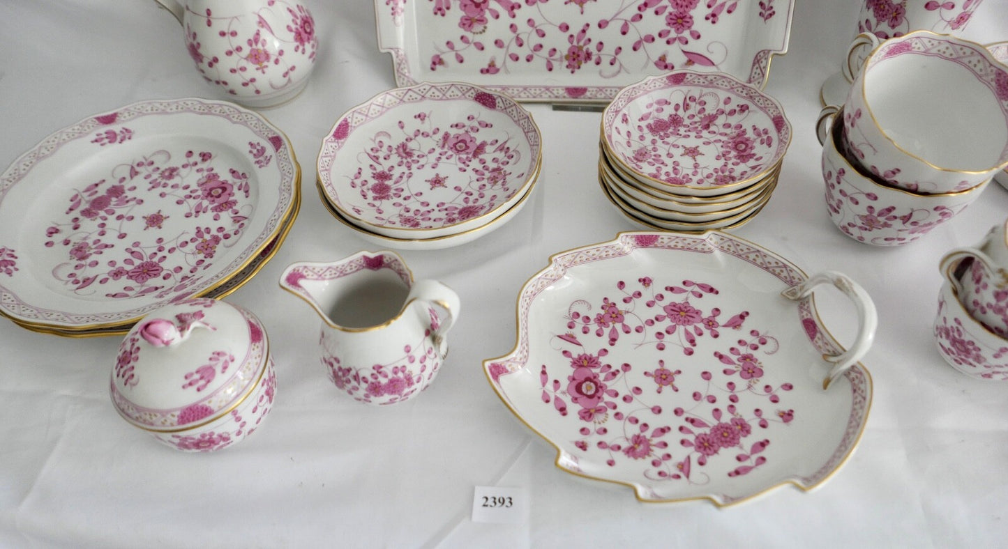 Meissen 1. Wahl Kaffee Mokka Service 25 Teile Porzellan Indisch Purpur