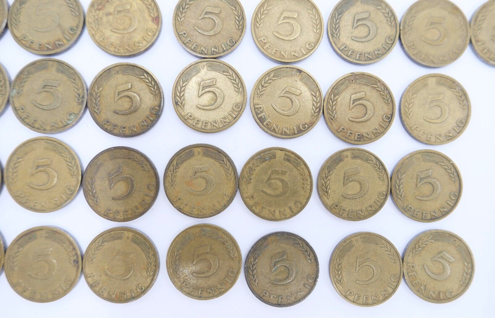 51x 5 Pfennig 1949 D F G J Jäger J. 377 s-vz