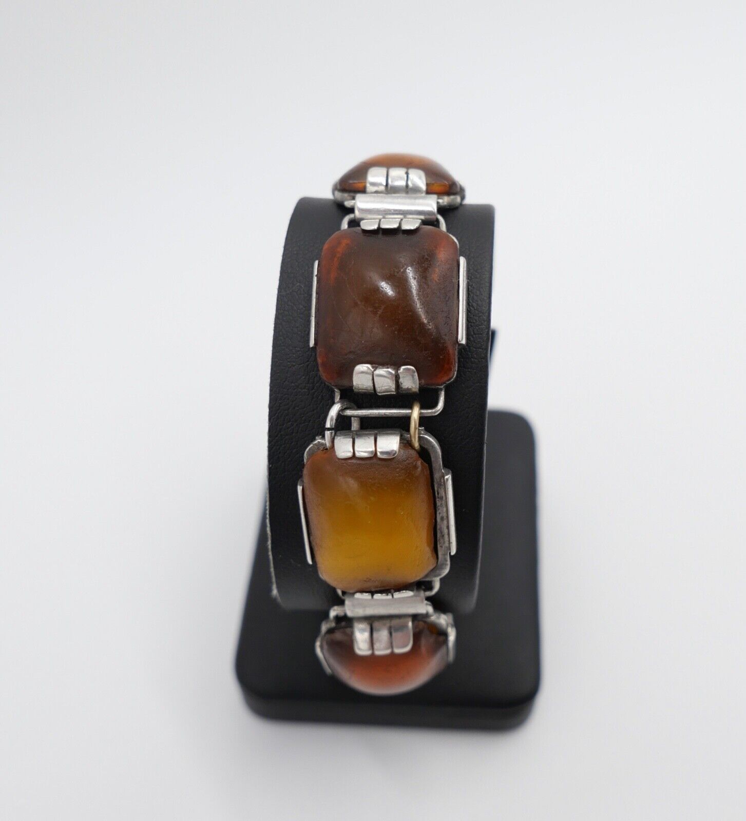 Butterscotch Armband Bernstein 835 Silber 27,9 gr silver Amber