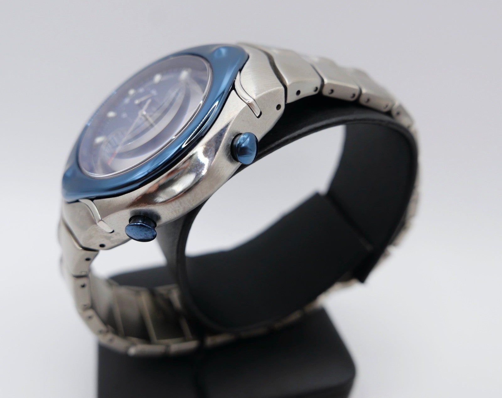 NOS NEU Citizen Eco-Drive Titanium Sapphire Chronograph 0875-H26353 Y Blau Solar