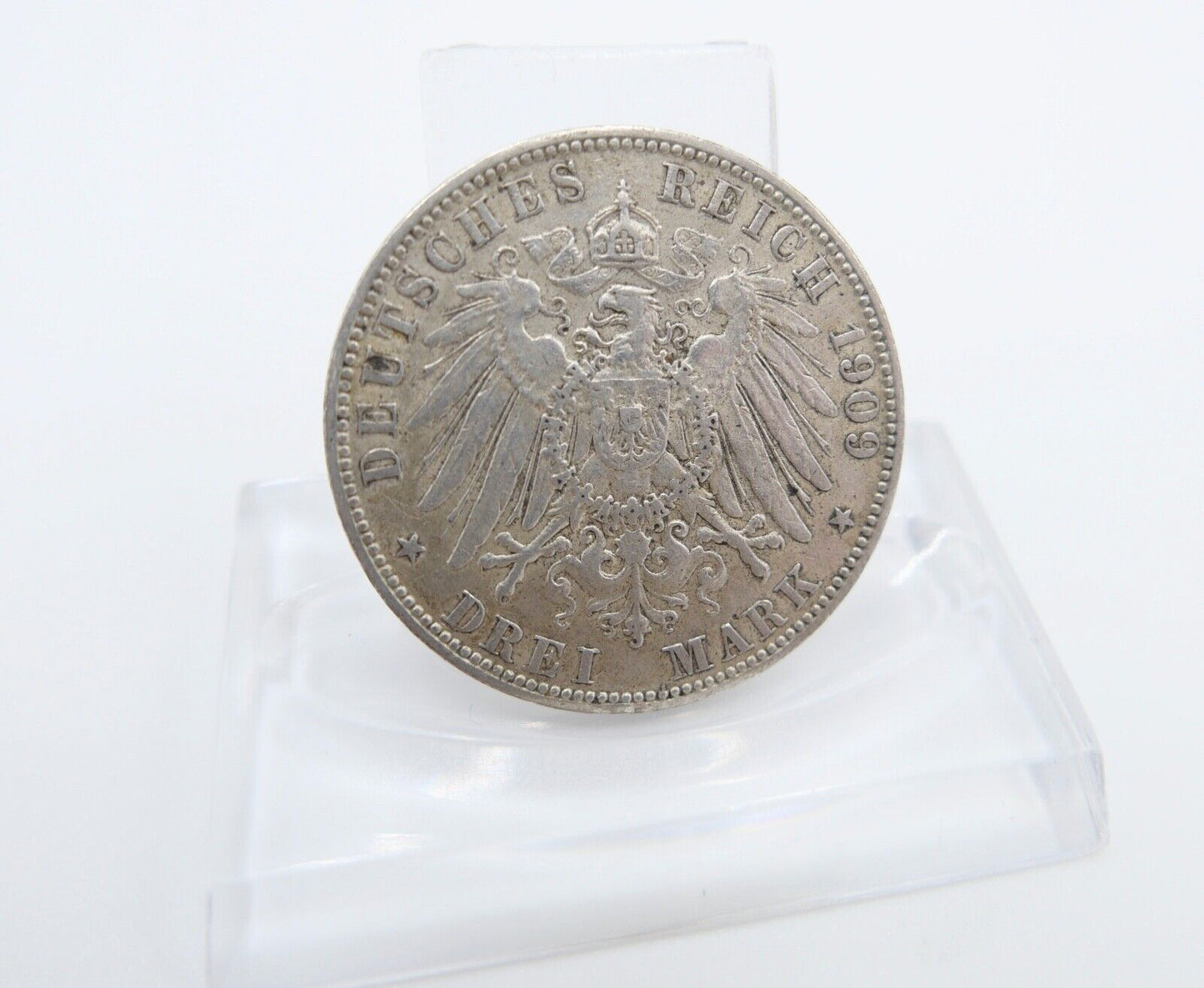 3 Mark 1909 J Jäger J.64 VZ-STG Freie und Hansestadt Hamburg Silber