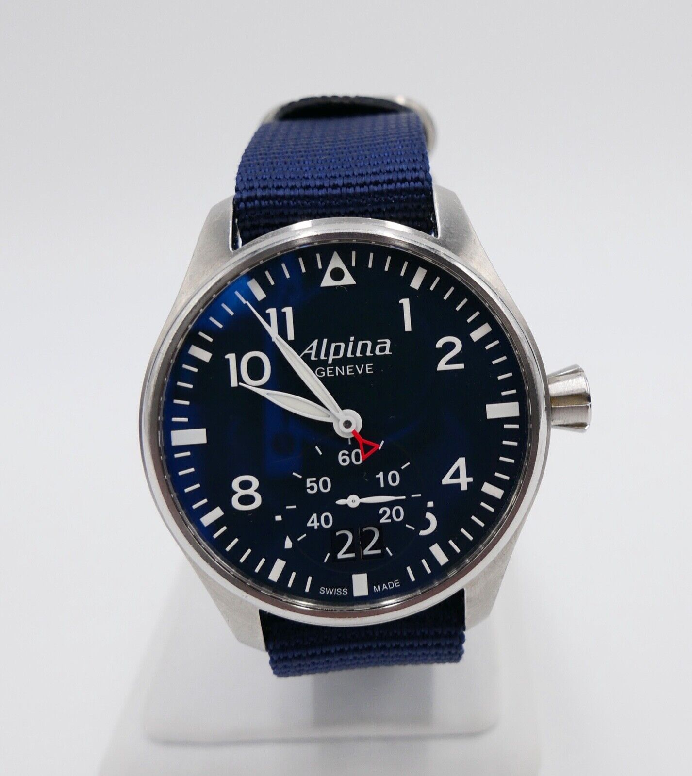 Alpina Startimer Pilot AL280X4SP26 UHR NEUwertig mit BOX 44 mm BIG DATE Blau