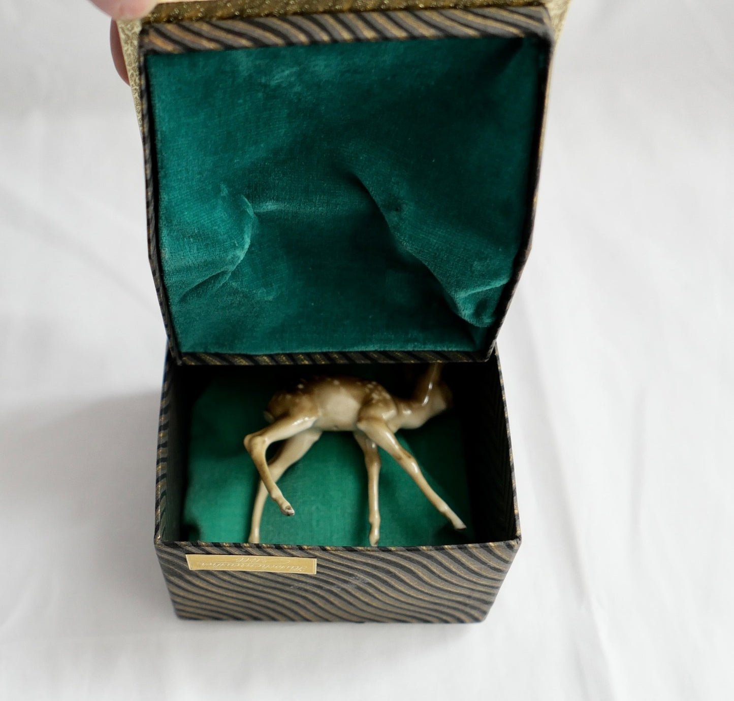 Hutschenreuther kleine Porzellanfigur Rehkitz in OVP Reh Kitz Bambi