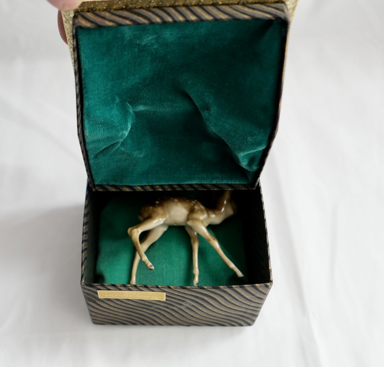 Hutschenreuther kleine Porzellanfigur Rehkitz in OVP Reh Kitz Bambi