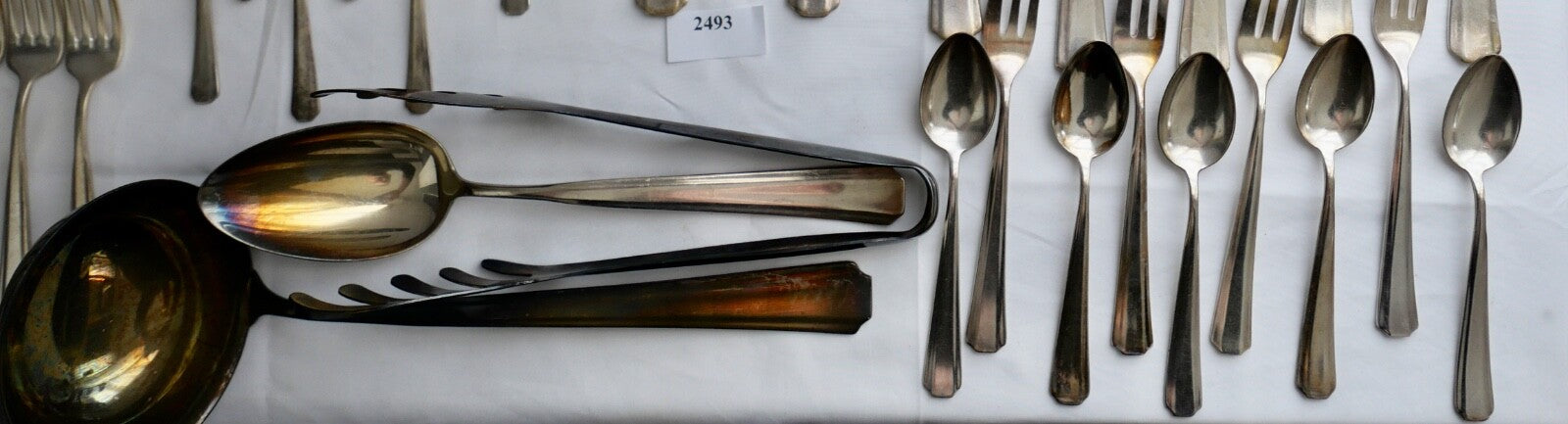 80 Teile WMF 1900 Hammerschlag 90er versilbert Gabel Messer Löffel