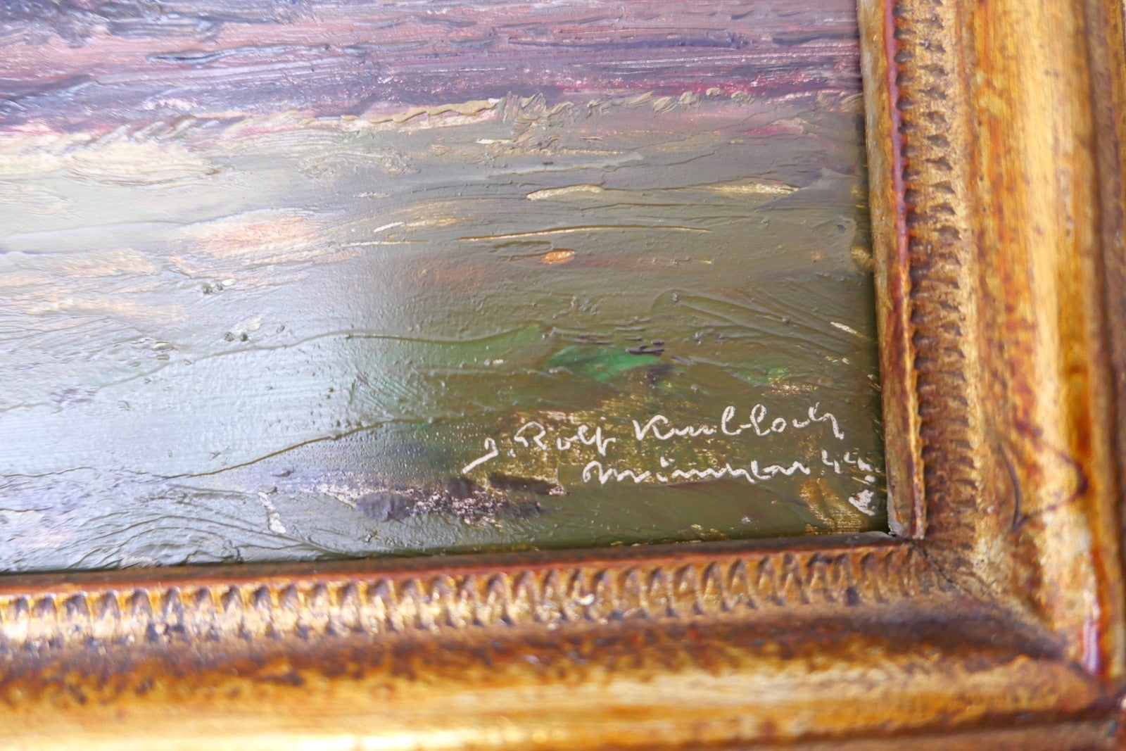 kleines Ölgemälde auf Holz JOSEPH ROLF KNOBLOCH München 45x33 cm Landschaft 1944