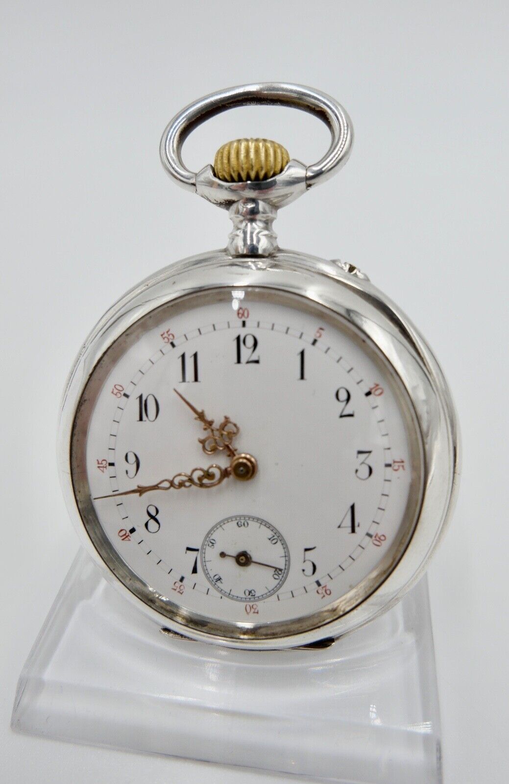 antike IWC Taschenuhr 800 Silber pocket watch Ø 49mm um 1889