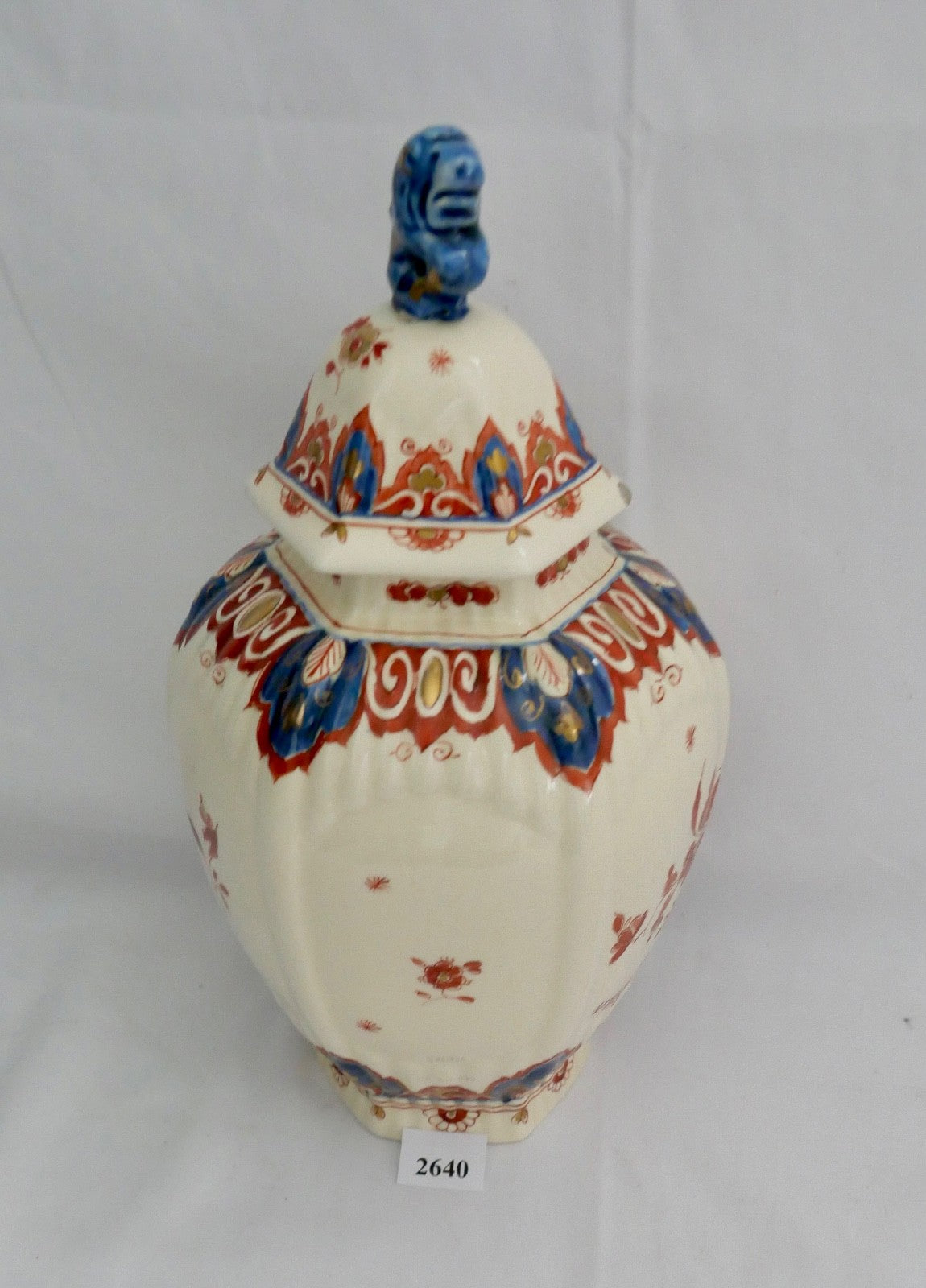 Alter Delft Pijnacker 1792 Deckelvase Urne 28 cm TvW CP Niederlande 1971