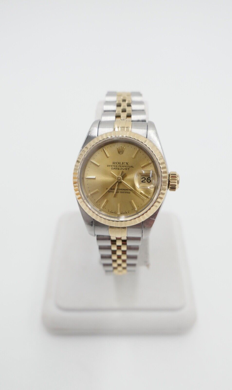 ROLEX Datejust Lady 69173 FULLSET 18K 750 STAHL GOLD Damenuhr 1993 Revision 2021