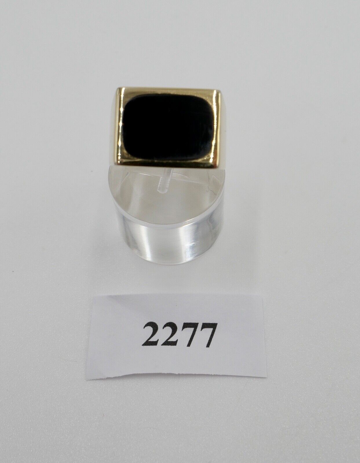 Alter Siegelring Herrenring Ring 835 Silber / Vergoldet Gr. 60-61 mit ONYX