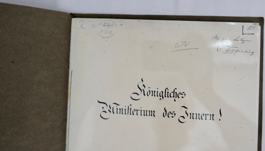 Historisches Dokument Amtsblatt 1868 Königliches Ministerium Innern Stuttgart