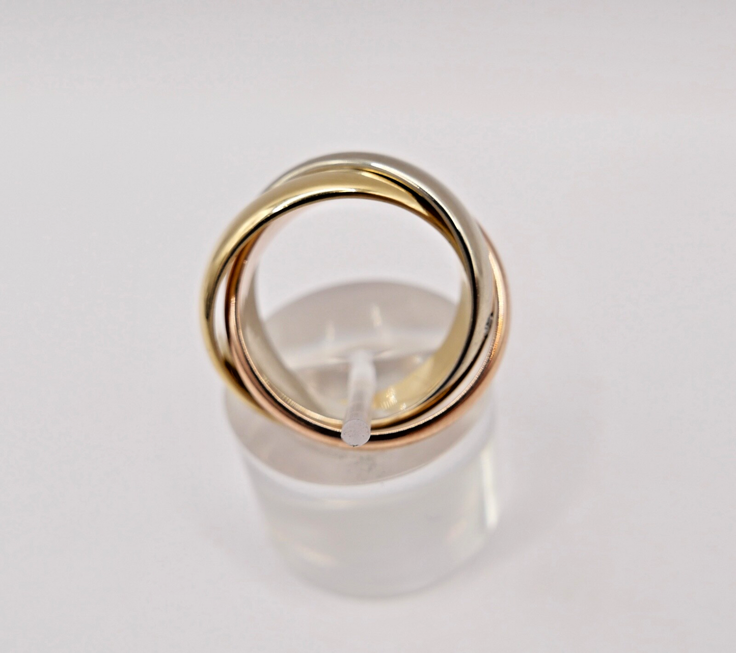 Tricolor Dreifach Dreier Damen Ring Gold 750 18K Gr. 55 Brillant Pierre Niederer