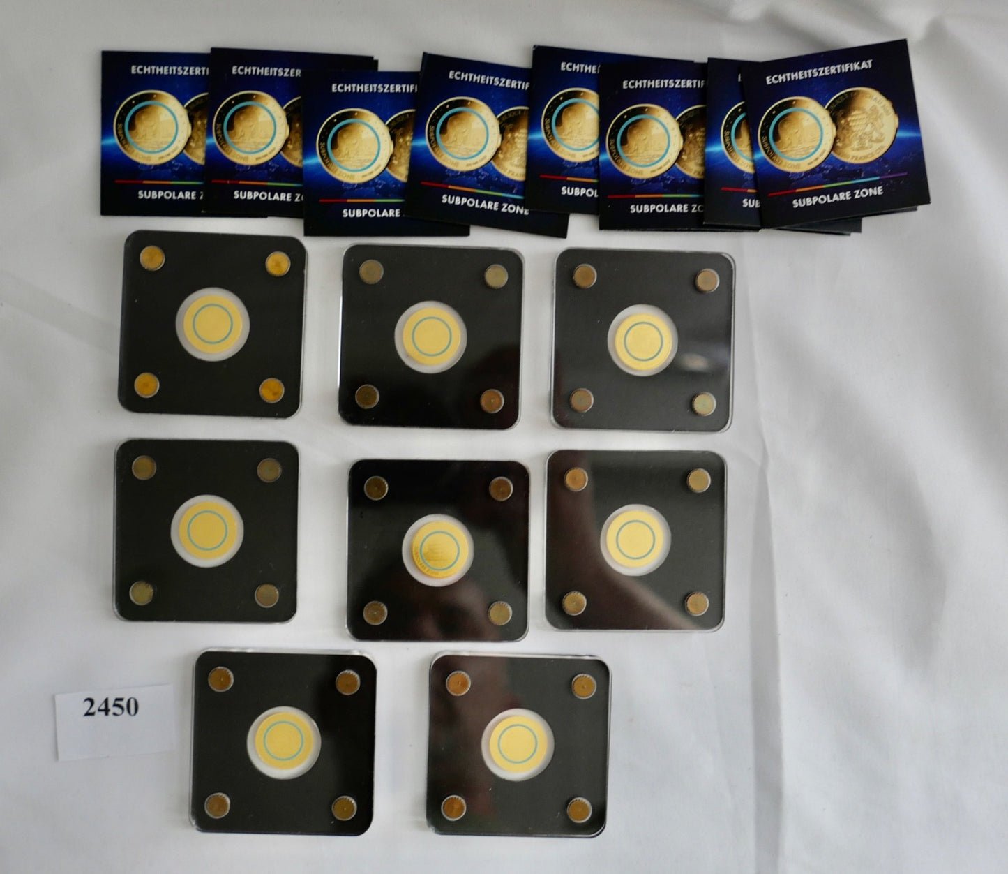 8 x Goldmünzen 3000 Francs 1/500 oz 2020 Subpolare Zone Eisbär