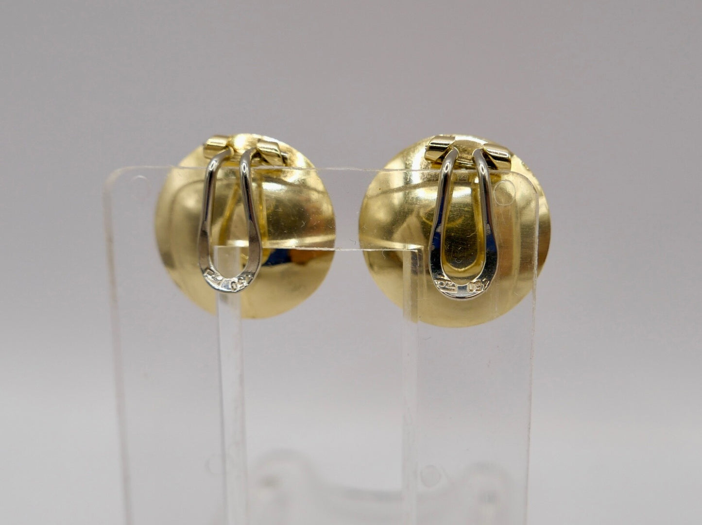 Perlen Ohrringe 750 18K Gelbgold  1990er Jahre PZ