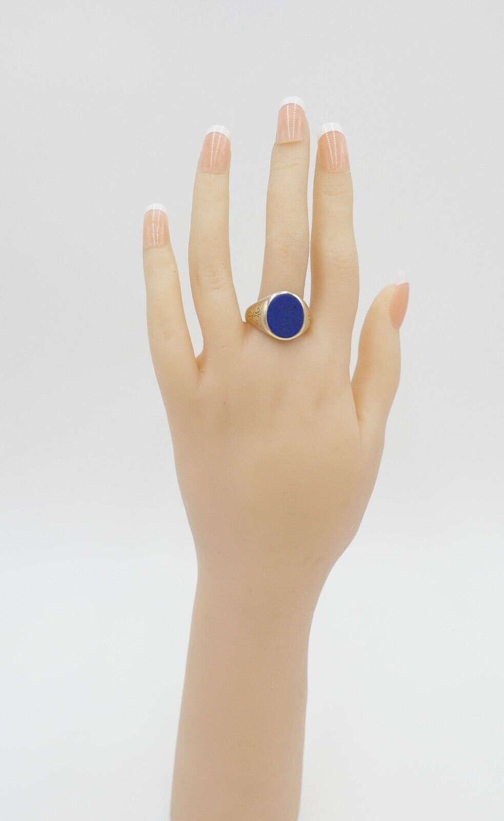 antiker Siegelring Wappenring um 1880 Herrenring Gold 333 8K Lapislazuli Gr. 62